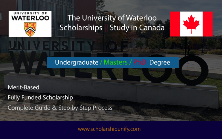 The University of Waterloo Scholarships 2024-2025 | Fully Funded